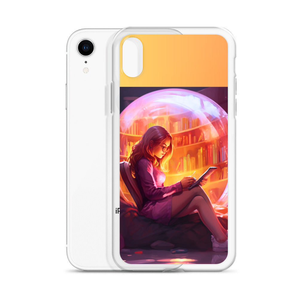 Clear Case for iPhone®, Reading Bubble Gold